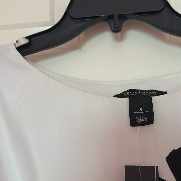 White House Black Market Monochrome Leaf Print Dress - Picture 7 of 10